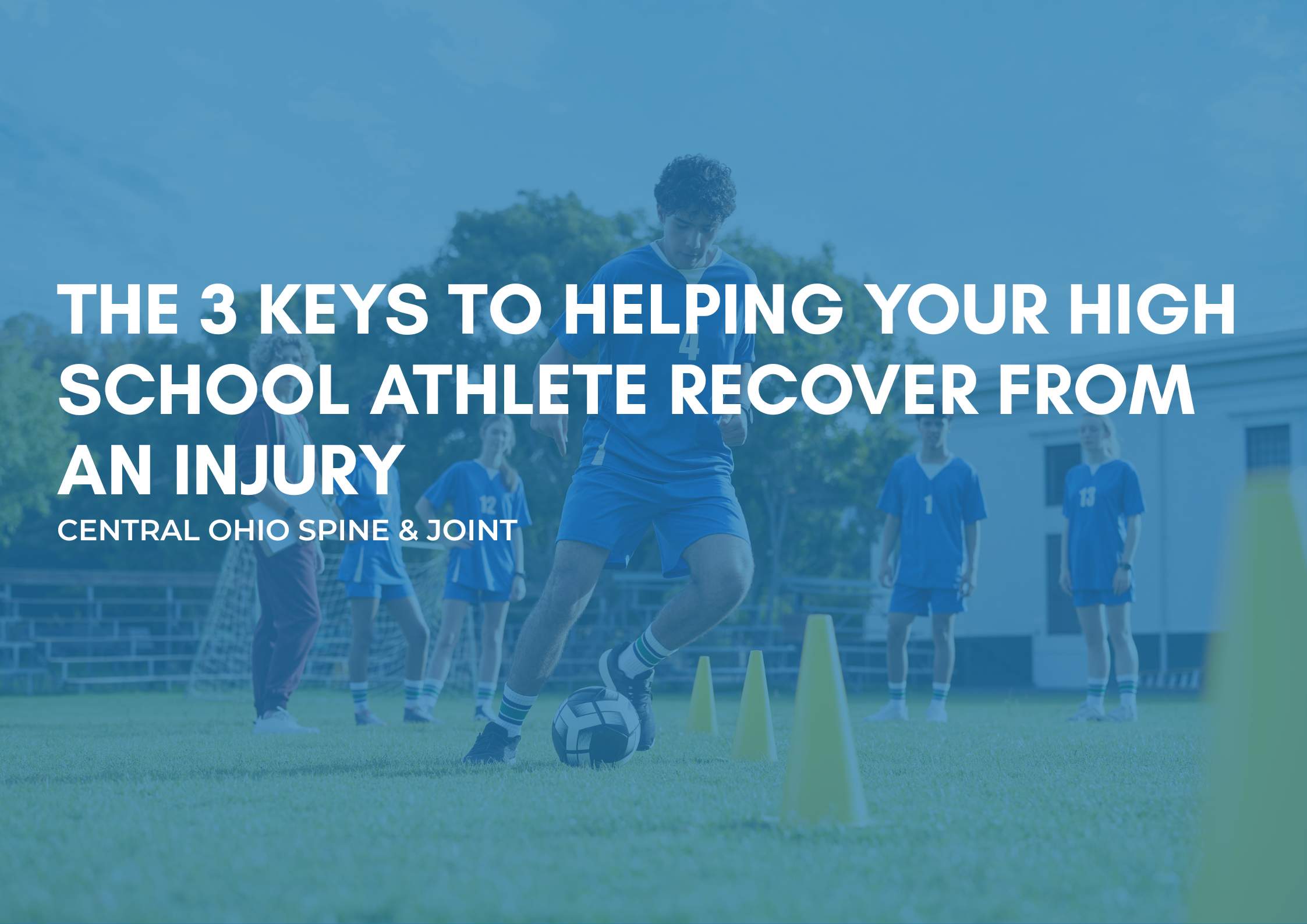 Trainer guiding high school athlete through injury recovery in Westerville Ohio