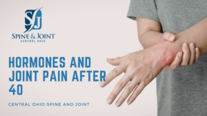 Middle-aged man and woman stretching together to support joint health and hormone balance after 40.